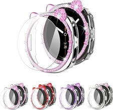 4 4 Pack Bling Diamond Case for Samsung Galaxy Watch 8 40mm Glitter Rhinestone