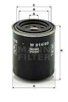 Mann-Filter W814/80 ÖLfilter FüR Hyundai Passend FüR Isuzu KIA Opel Rover