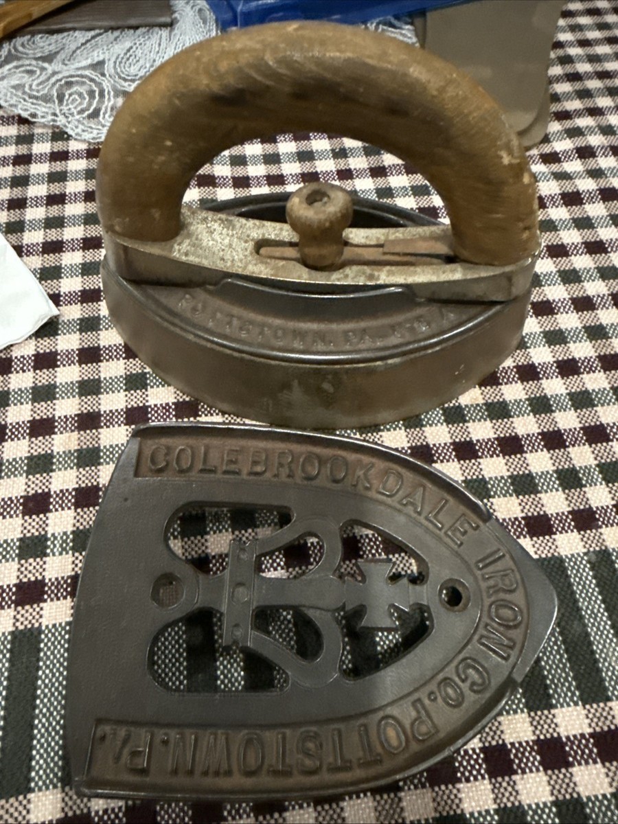 イギリスヴィンテージRobertOpieFry’sBreakfastCOCOA缶 Antique Cole Brookdale Iron Co. Cast Iron Sad Iron Pottstown