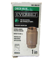 Valvola di ritegno ottone 1" serbatoio acqua pozzo pompa sommersa Everbilt 200psi