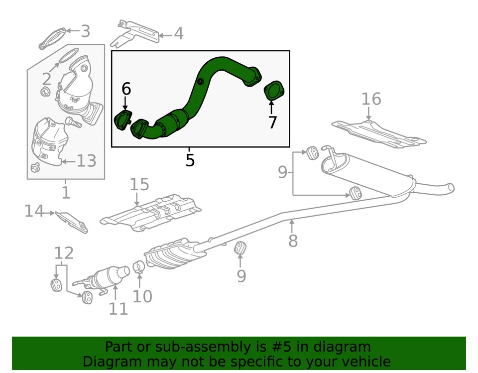Genuine GM Exhaust Front Pipe 95437532 - Image 3 of 3