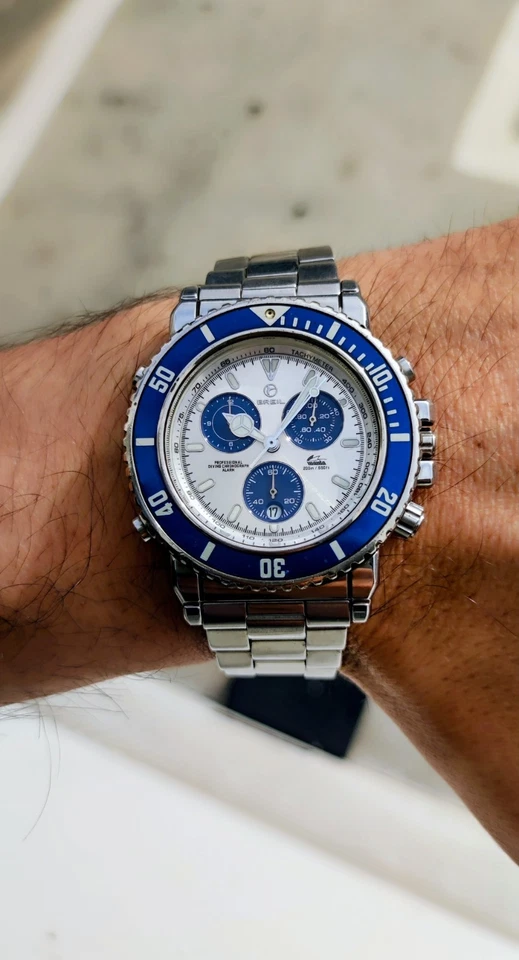 🧿Orologio Breil Manta Chrono Diver Sub 200 m Deeph Alarm Vintage Swiss Movt - Immagine 4 di 4