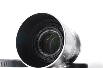 Olympus M.Zuiko Digital 45mm F/1.8 Silver Lens for Micro Four Thirds w/ Hood
