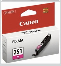 Canon CLI-251M Genuine Original Magenta Ink Cartridge Inkjet for PIXMA