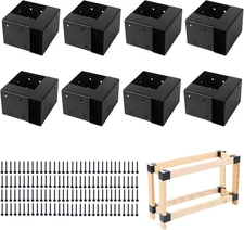 Heavy Duty Workbench Bracket Kit -8 Pcs 3-Way Right Angle Corner Brackets for 4X