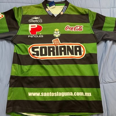 Vintage Y2K 2002-2003 Santos Laguna Atletica Brazil Soccer Jersey