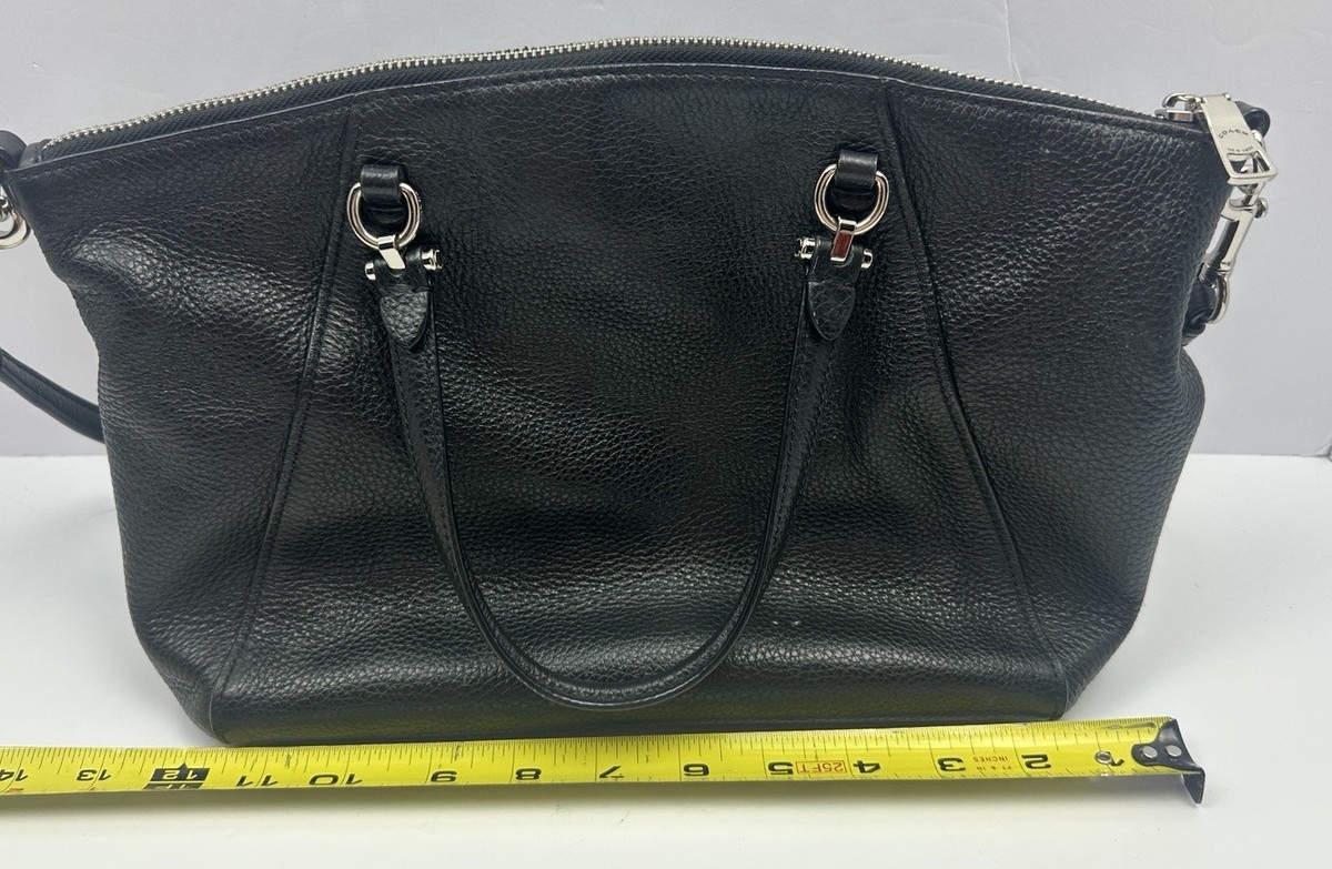 COACH Prairie Pebbled Leather Prairie Shoulder Bag Black 79997