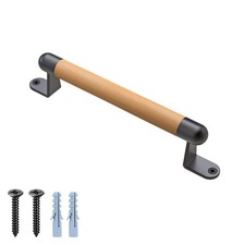 Dolibest 25cm Wooden Handrail, Wall Mounted Grab Rail Younger Elder Safety Gr...