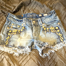 Miss Me Cut Off Shorts Women  s 25 Blue Medium Wash 5-Pocket JP5543H3