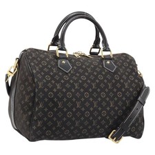 Borsa Louis Vuitton Mini Lin Speedy Bandouliere 30 marrone M95224 originale ep13598V