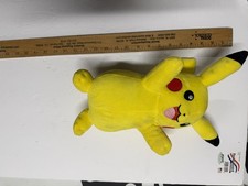 RARE Talking Pikachu Plush 14"   Works Movie Style Pok mon Toy