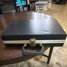 Vintage Black Hard Case For Cassettes/ holds 30 cassettes