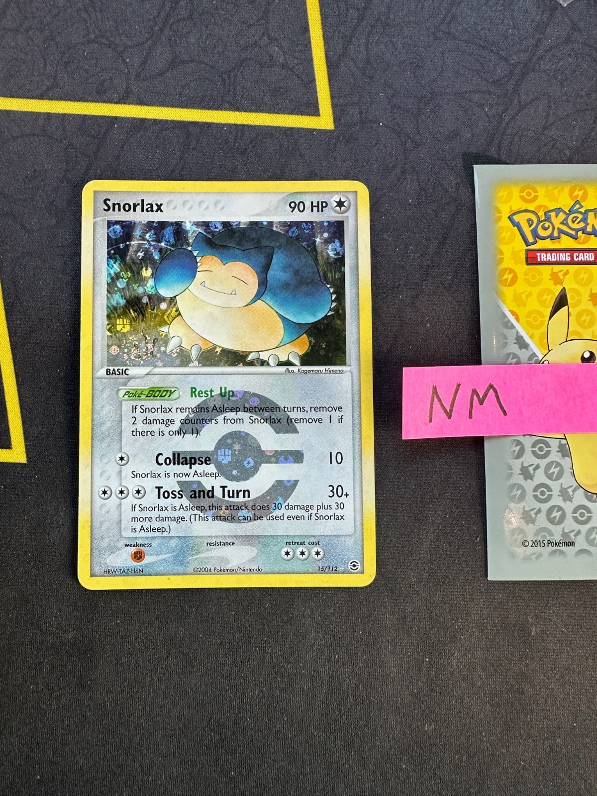 Pokemon Card Snorlax EX Fire Red & Leaf Green Reverse Holo 15/112 187 💎NM💎