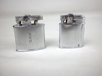 Vintage Chrome Steel Ronson Standard & GW Japan Chrome Lighters
