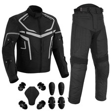 Motorradkombi für Herren, herausnehmbaren CE-Protektoren, Jacke und Hose XS-6XL