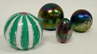 Lot Of 4 Vintage  Art Glass Paperweights Murano and Carnival Glass