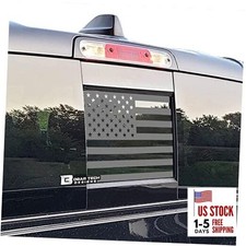 Rear Back Middle Window American Flag Vinyl Decal Rear Middle Window Black