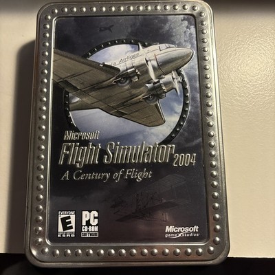 Microsoft Flight Simulator 2004 Tin Box Set PC CD-ROM Good Condition