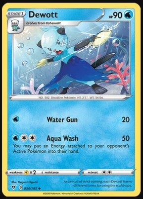 Dewott - 034/185 - Uncommon - Moderately Played