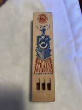 Old Time Wooden Train Whistle NEW 3 Hole Design Authentic Sound Steam Engine Toy