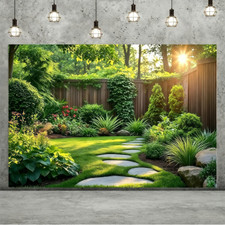 Garden Background Banner Outdoor Decor Greenery Backdrop Photo Supplies