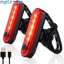 LED Bike Tail Light Rechargeable USB Bicycle Rear Cycling Warning Light Safety