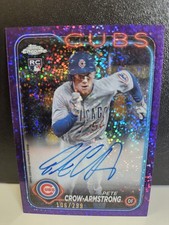 2024 Topps Chrome RC Purple Speckle /299 Pete Crow-Armstrong Autograph Cubs