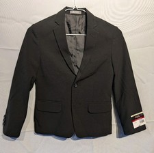 Van Heusen Suit Jacket Boys 8 Regular Black Flex