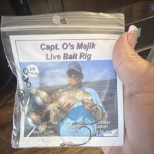 Capt. O's Majik Live Bait Rig 2/0 Hook 1/2 oz Red Drum Striper Bluefish