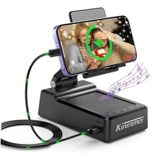 4In1 Speaker Bluetooth Wireless with Cell Phone Stand, Power Bank Black