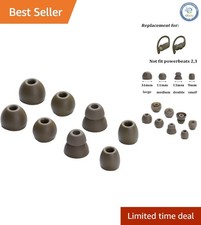 4 Pairs Silicone Ear Tips for Powerbeats Pro - Comfortable  Reusable - Moss