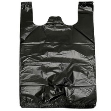 Plastic Bags T-shirt Bags 21x11.5inch (100 Count) with Handles for Small Busi...