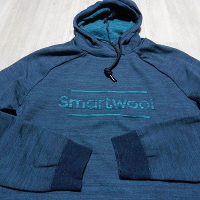 Smartwool Men's S Women's M Merino Hoodie Sweatshirt Teal Intraknit LS No Pocket