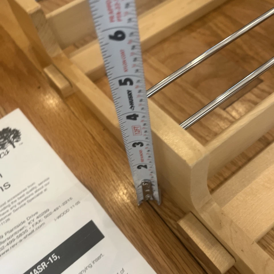 Rev-A-Estante 15" Gabinete de Cocina Montado en Puerta 3 Estantes Almacenamiento Especias Estante, 4SR-15 Foto 4 de 4