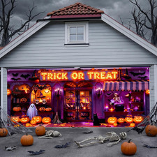 7 X 16 Ft Halloween Garage Door Cover Decorations Large Halloween Garage Door Ba
