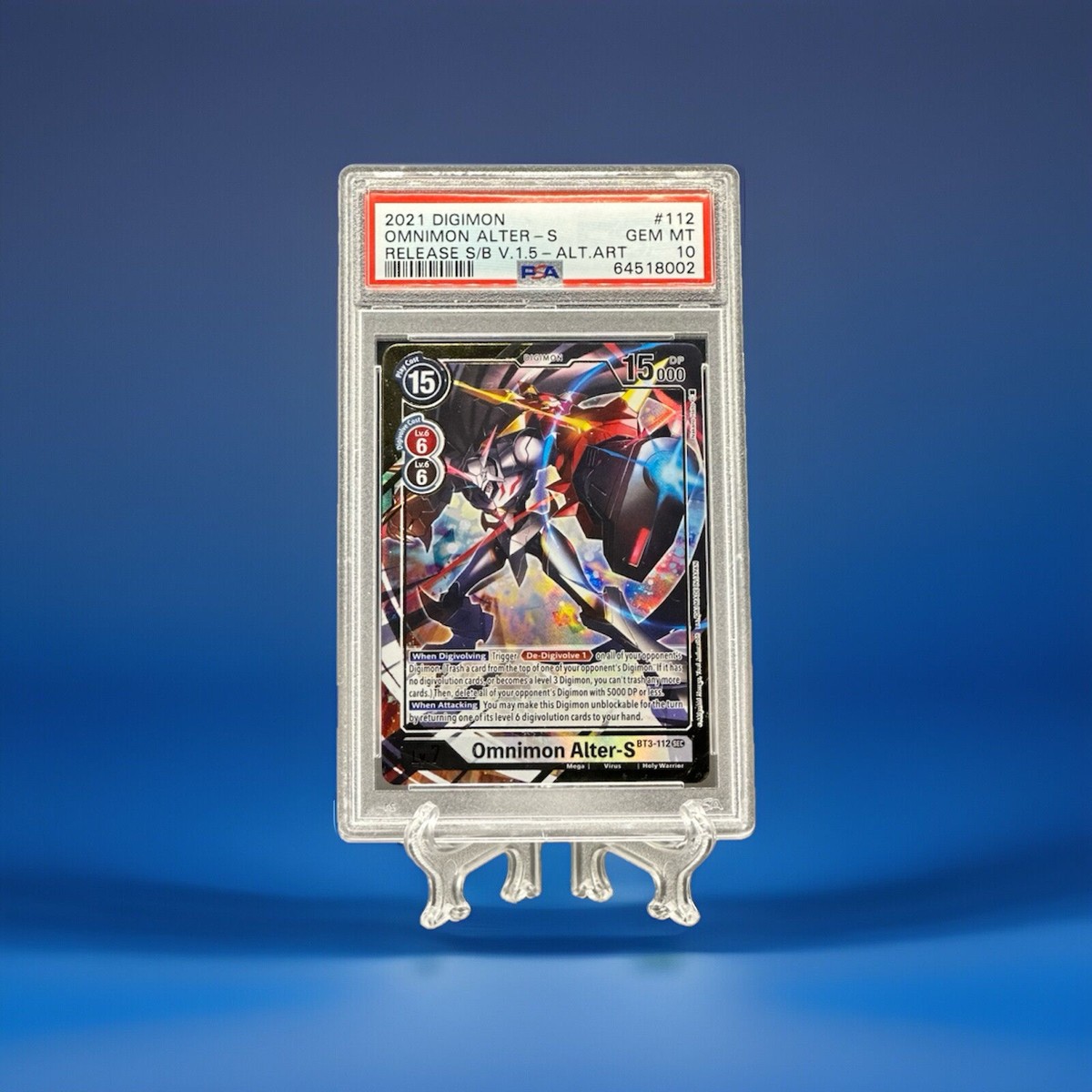 Omnimon Alter-S SEC Alt Art #112 Digimon SP Booster Ver. 1.5 PSA