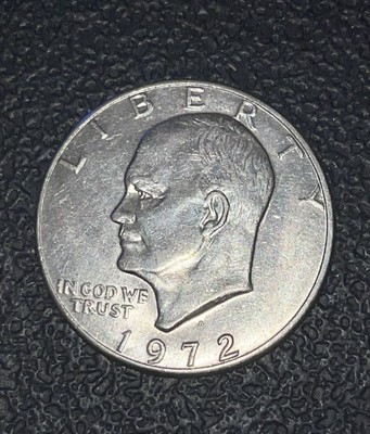 1972 D One Dollar Liberty Eisenhower Coin Flying Eagle Upside Down Authentic 