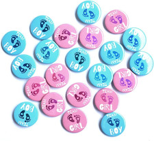 50 Pcs Gender Reveal Badges Button Pins Team Boy Team Girl Button Pins Gender Re