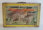 Y-483 VINTAGE 1968 LOUIS MARX & CO. CARRY ALL ACTION FIGHTING KNIGHTS PLAYSET!