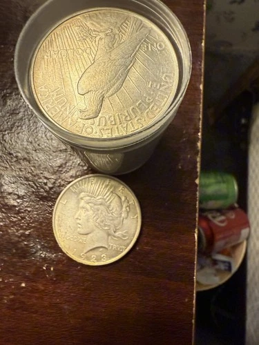 1922 Peace Silver Dollar roll of 20 VG to AU