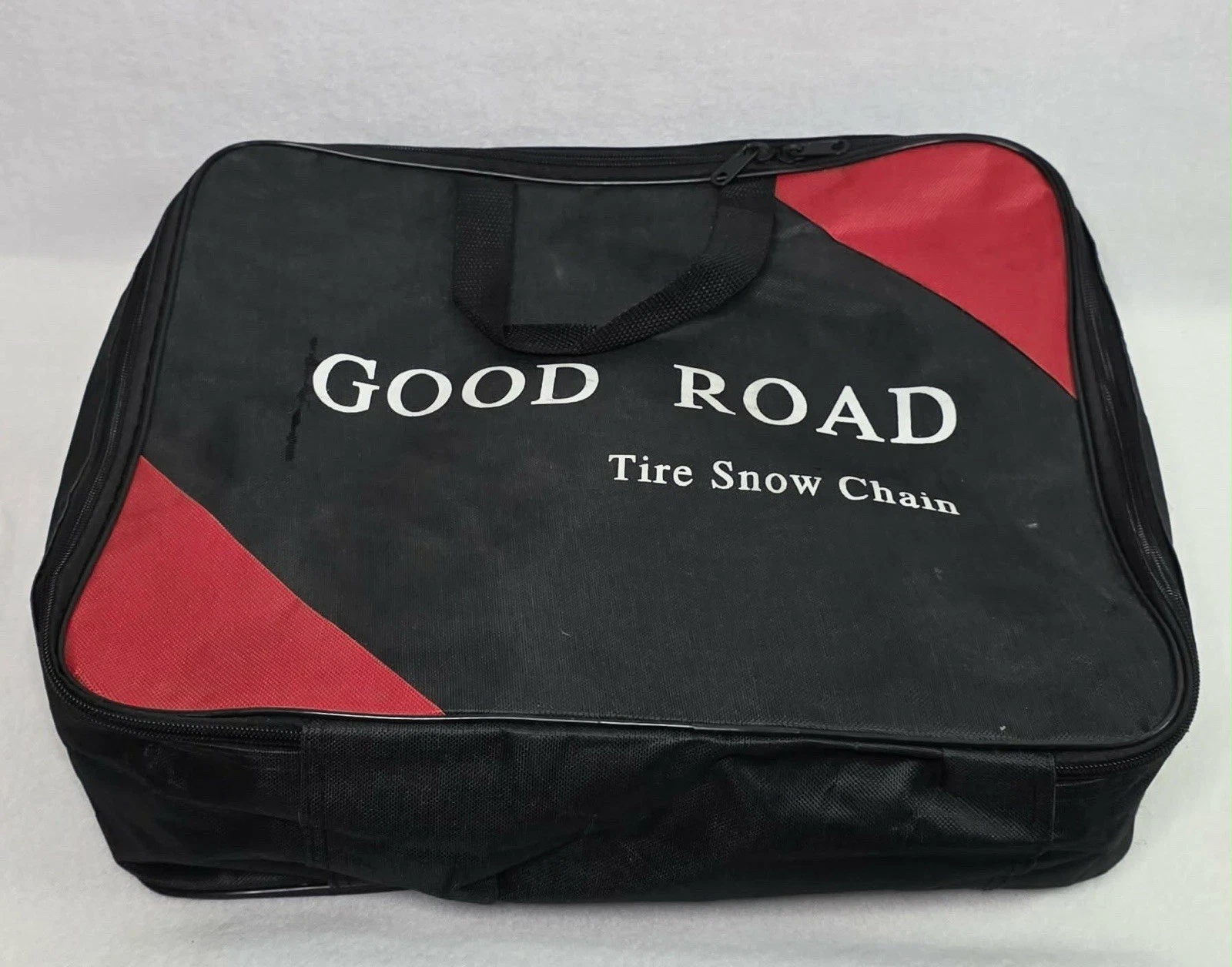 Good Road Tire Snow Chains Car Snow Wheel Set w/ Bag & Gray Gloves