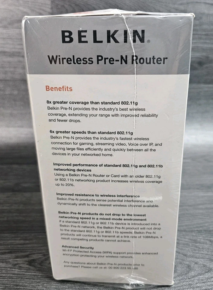 Belkin Wireless Pre-N Router F5D8230-4 Broadband Sharing Wide Coverage Internet - Image 2 of 4