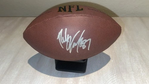 Rob Gronkowski Signed Wilson NFL Football Patriots Bucs COA Auto 🔥✅