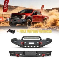 Fits 2011-2016 Ford F250f350f450 Front Rear Bumper Wwinch Plate Led Lights