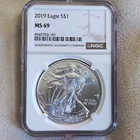 U.S. Mint 2019 American Silver Eagle $1 NGC MS69 1 oz .999 Silver
