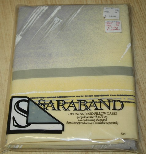 Vintage Saraband John Martins 2 Standard Pillow Cases