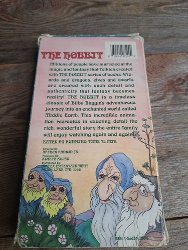 1992 JRR Tolkien The Hobbit VHS Animated Movie - Picture 4 of 5