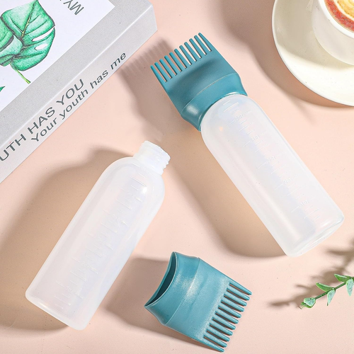 Hair Oil Applicator Bottle 6 Ounce, 2 Pack Root Comb Applicator Bottle Hair Dye - Picture 4 of 12