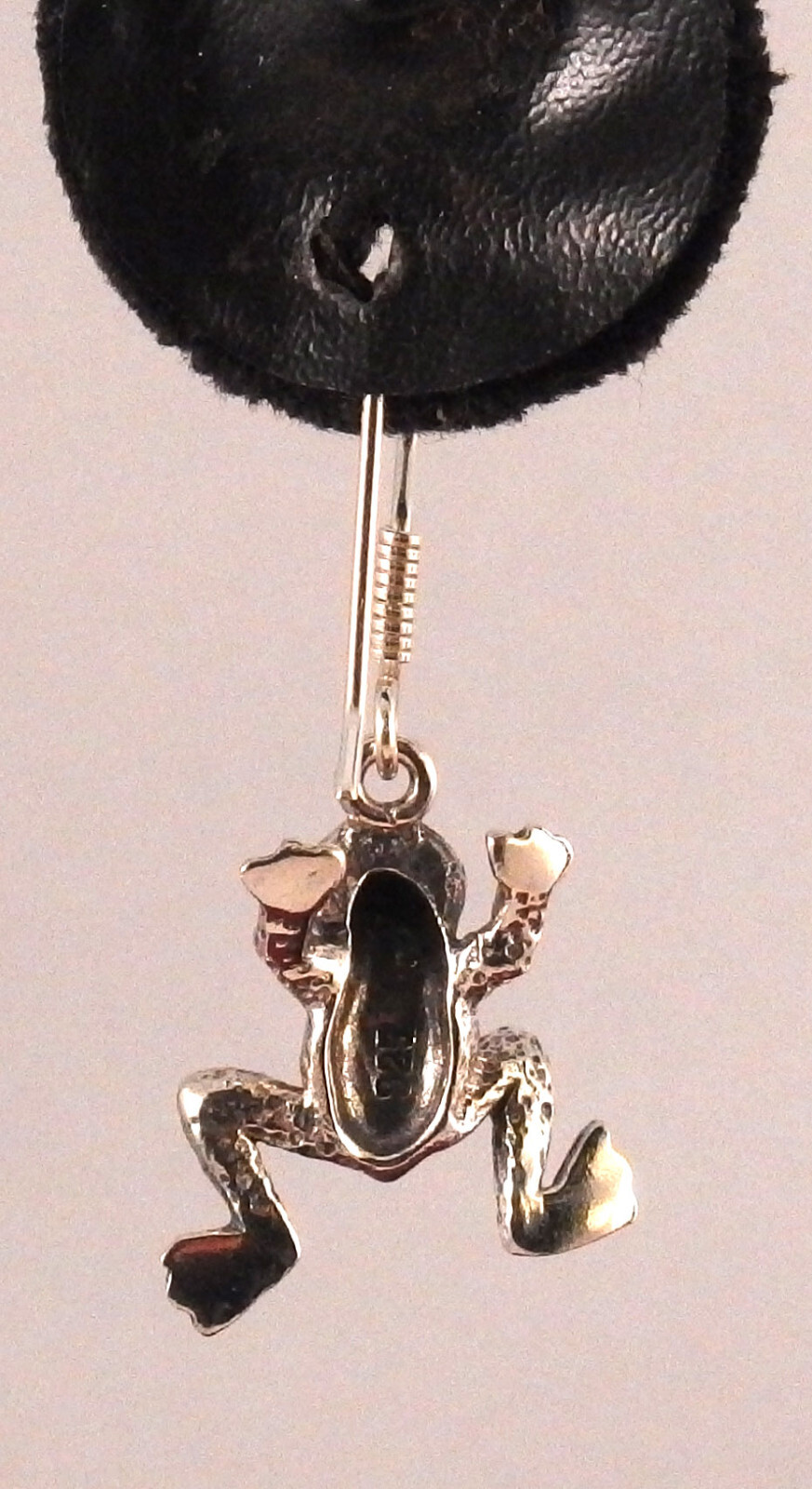 Sterling Silver Frog Dangle Earrings - image 3