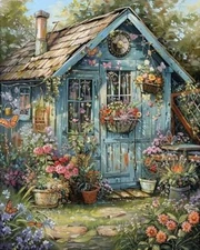 Flower Paint by Numbers Kit for Adults On Canvas,DIY Easy Adult Paint by Number 